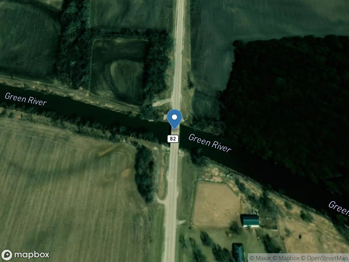 Green River near Geneseo, IL location