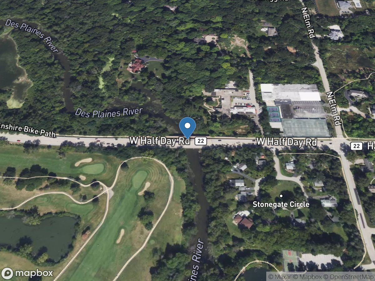 Des Plaines River at Lincolnshire, IL location