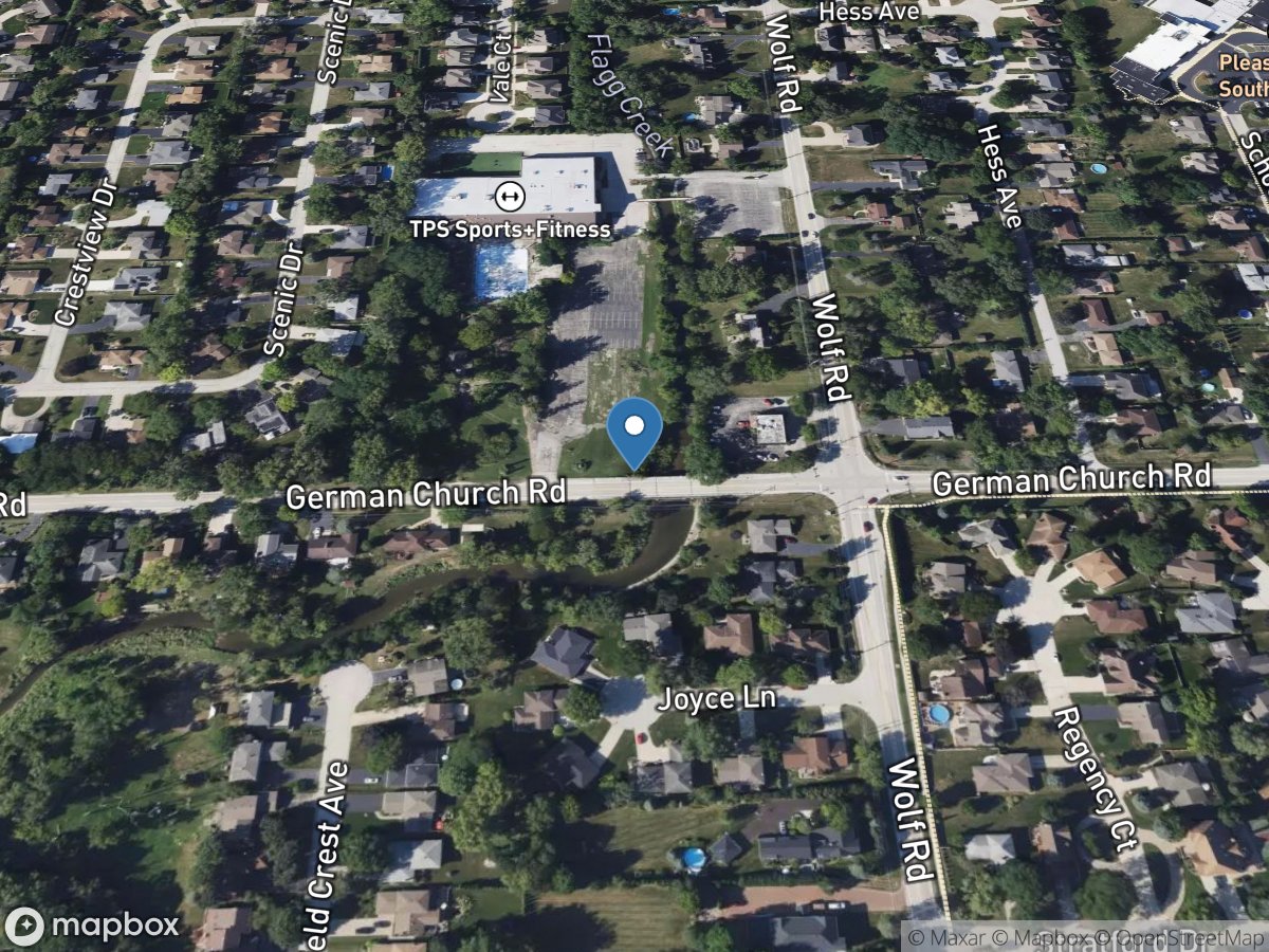 Flag Creek near Willow Springs, IL location