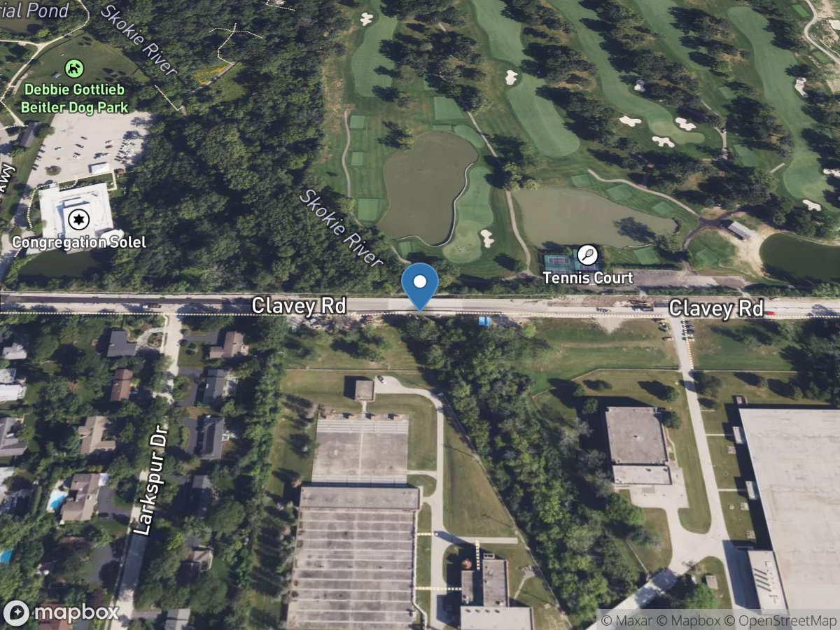 Skokie River near Highland Park, IL location