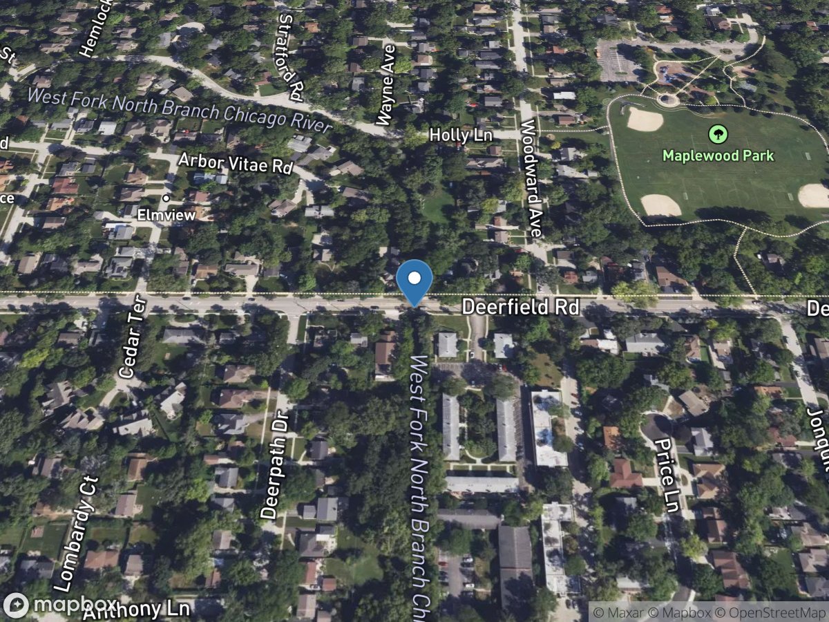 WF of North Branch Chicago River at Deerfield, IL location