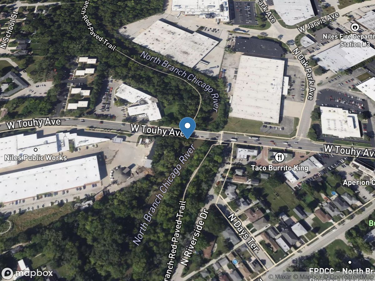 North Branch Chicago River at Niles, IL location