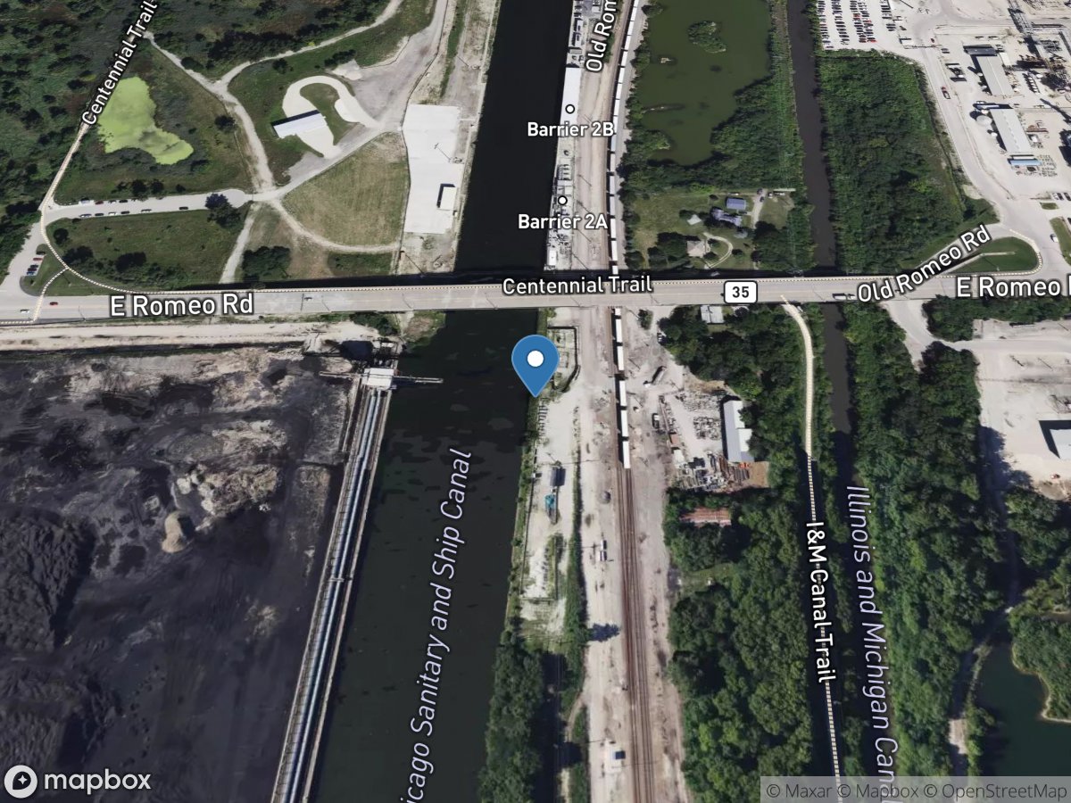Chicago Sanitary and Ship Canal at Romeoville, IL location