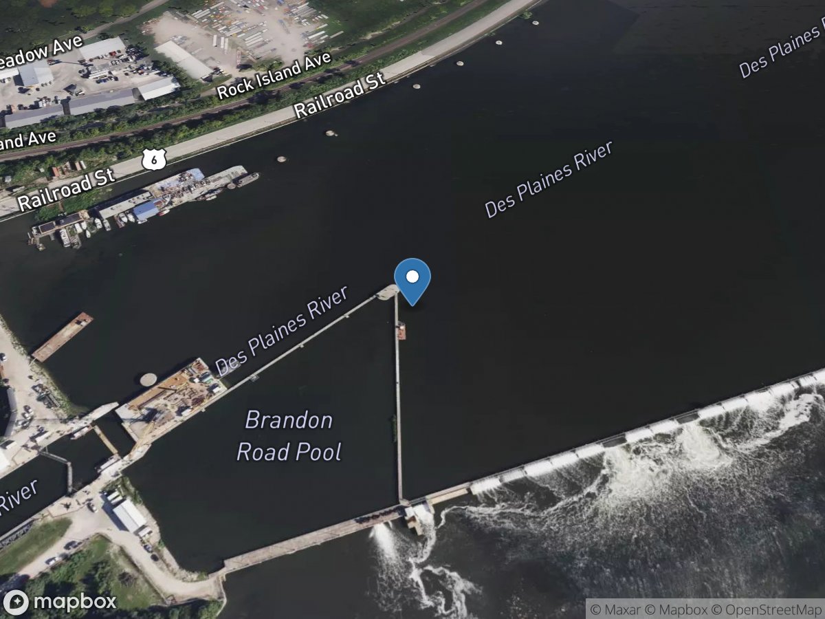 Des Plaines River at Rockdale, IL location