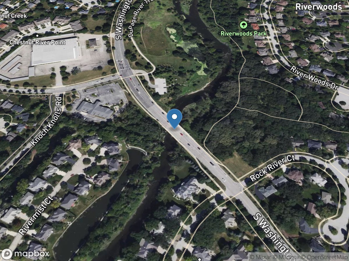 West Branch Du Page River near Naperville, IL location