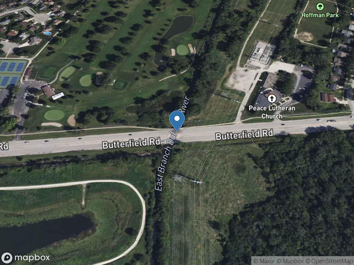 East Branch Du Page River near Downers Grove, IL location