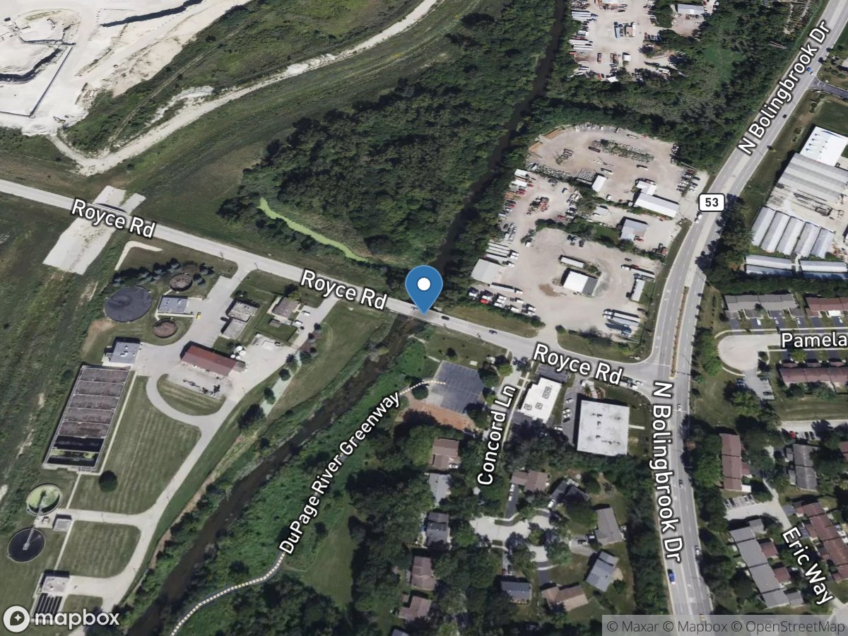 East Branch Du Page River at Bolingbrook, IL location