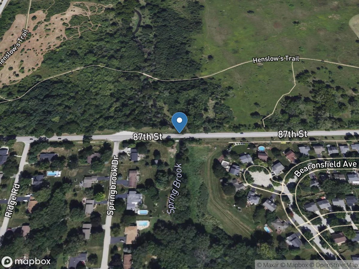 Spring Brook at 87th Street near Naperville, IL location