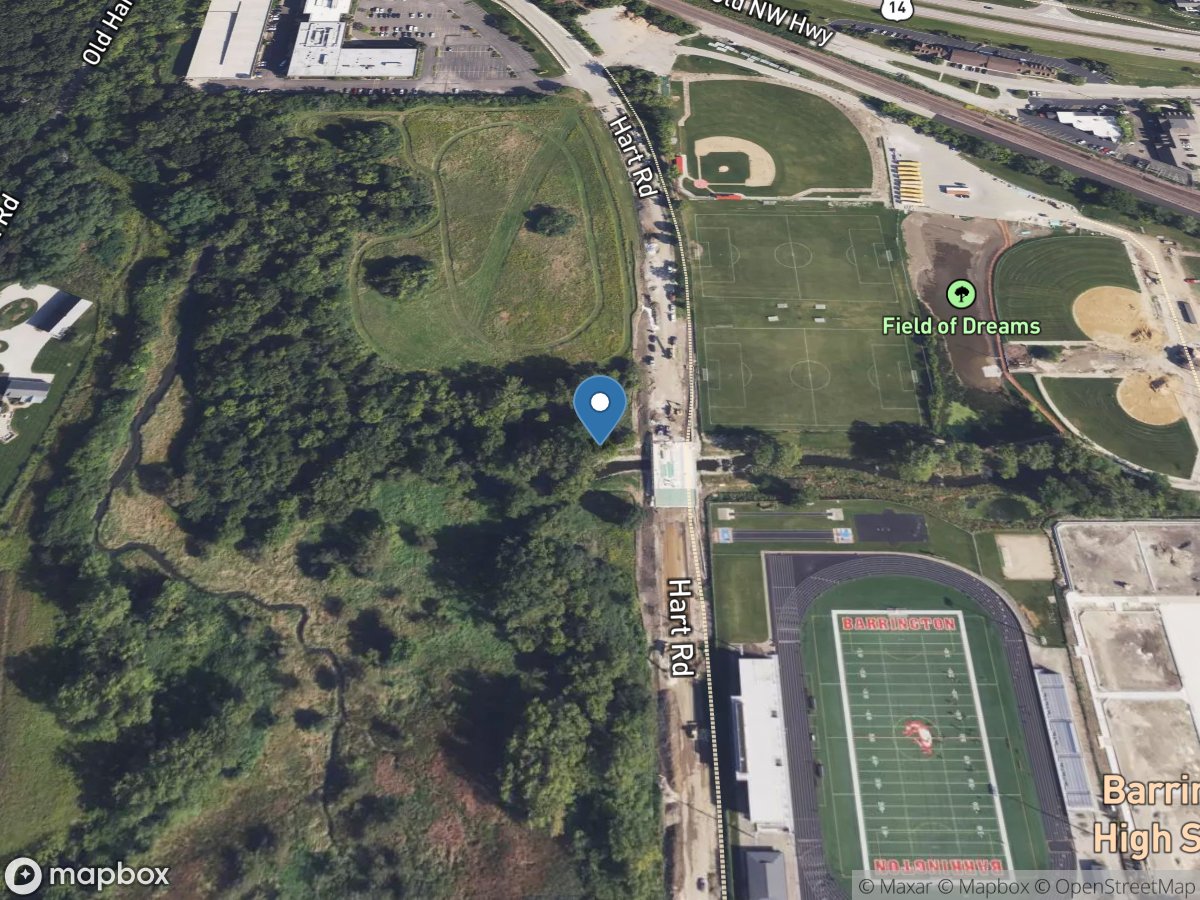 Flint Creek Tributary near Hart Road at Barrington, IL location