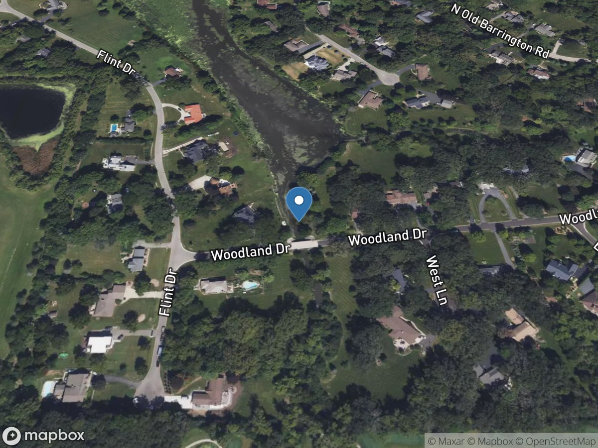 Flint Creek near Woodland Drive near Lake Barrington, IL location