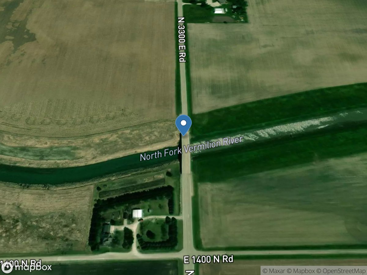 North Fork Vermilion River near Charlotte, IL location