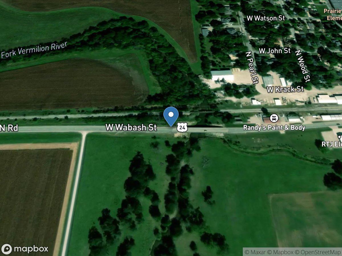 South Fork Vermilion River at Forrest, IL location