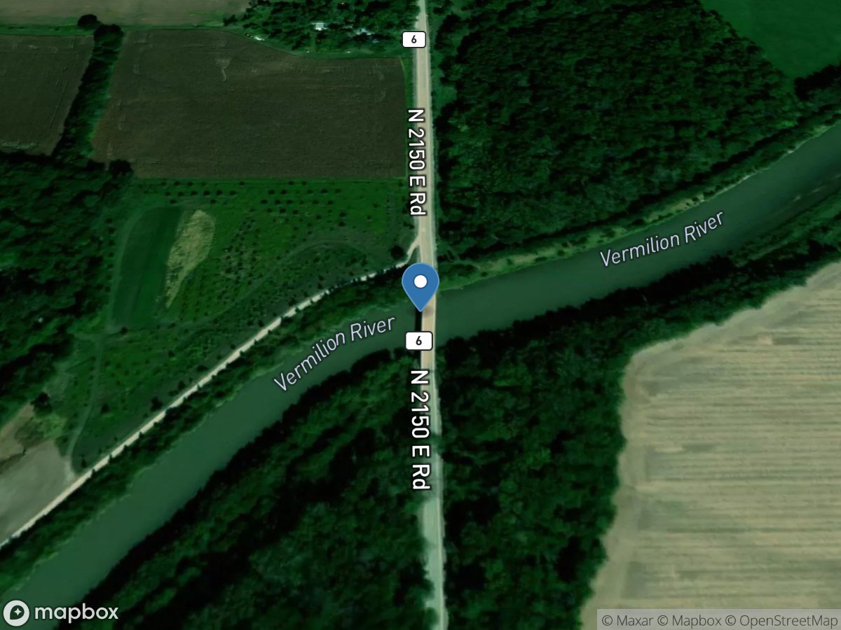Vermilion River at Highway 6 near McDowell, IL location