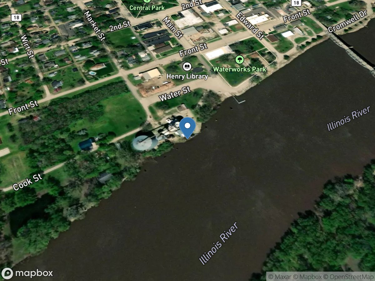 Illinois River at Henry, IL location