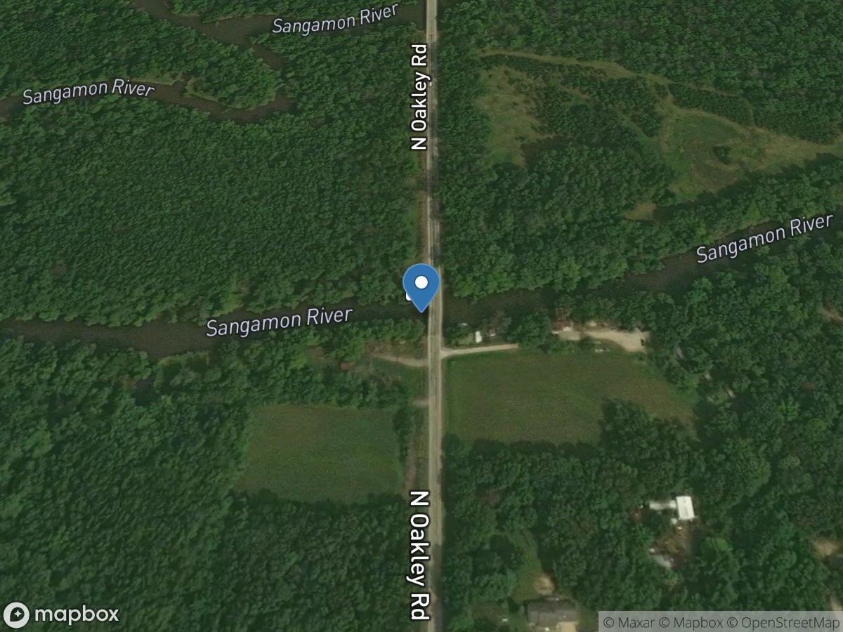 Sangamon River near Oakley, IL location