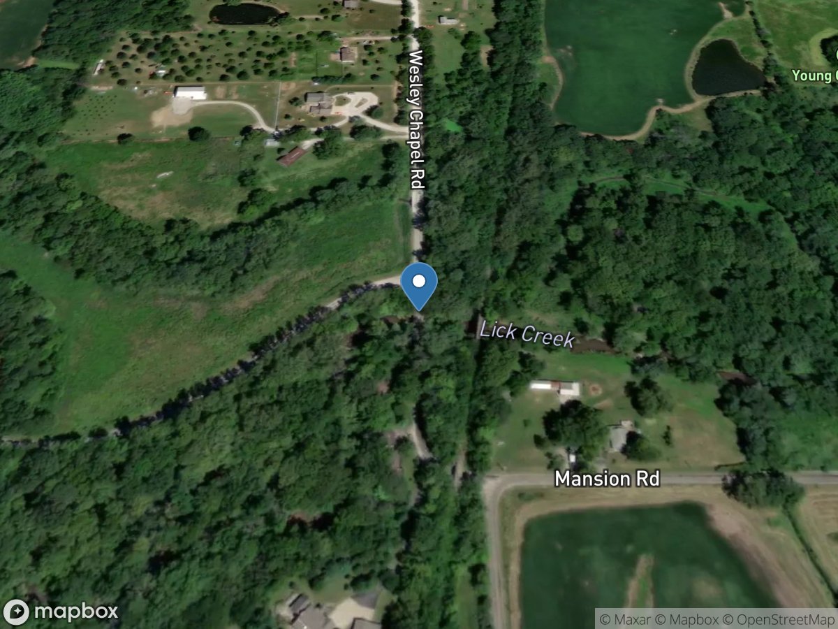 Lick Creek near Chatham, IL location