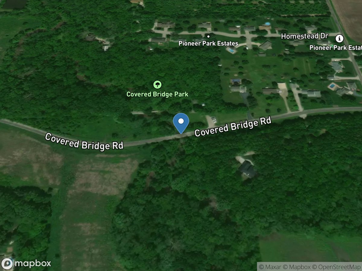 Sugar Creek at Covered Bridge Road near Chatham, IL location