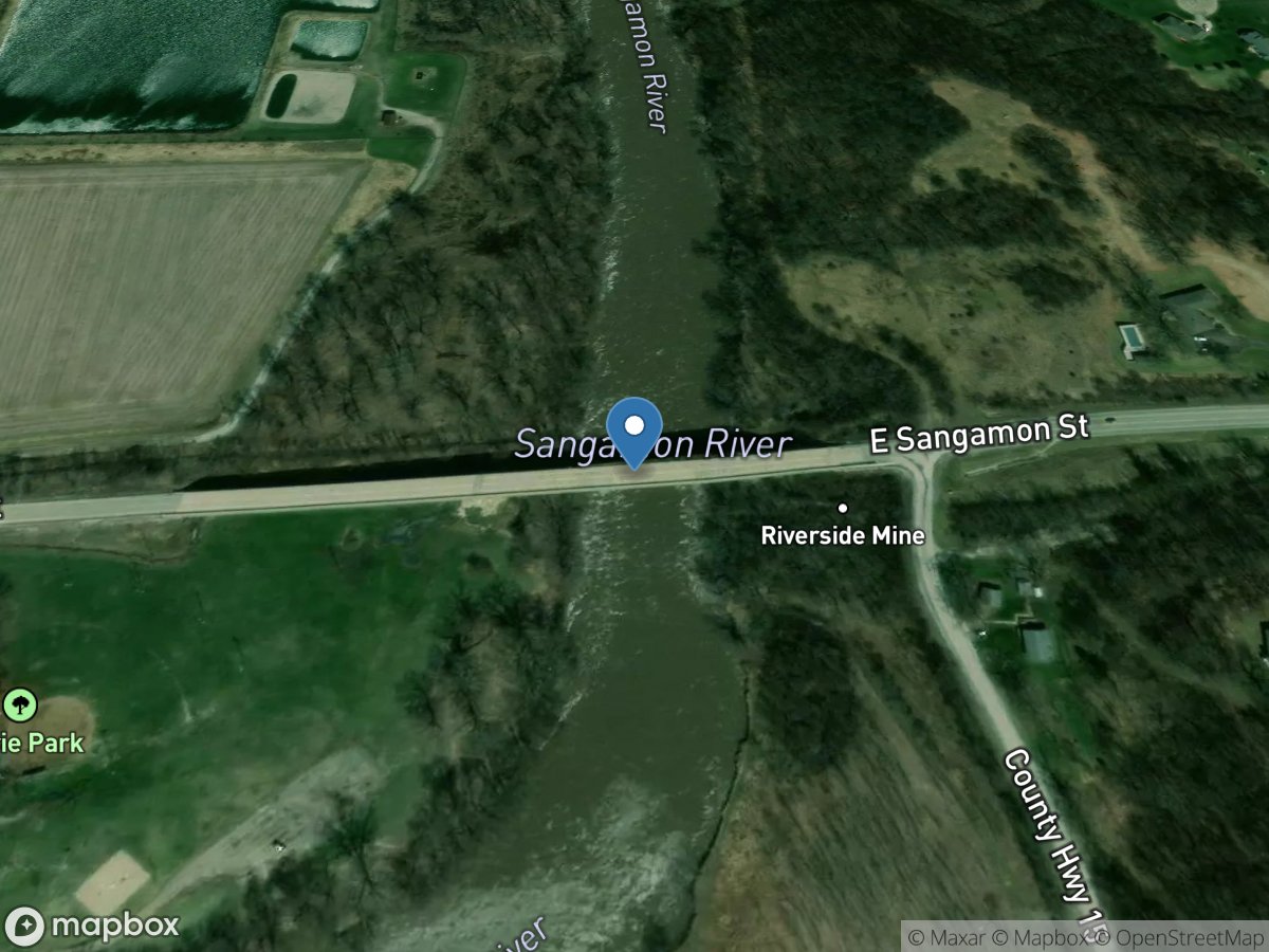 Sangamon River at Petersburg, IL location