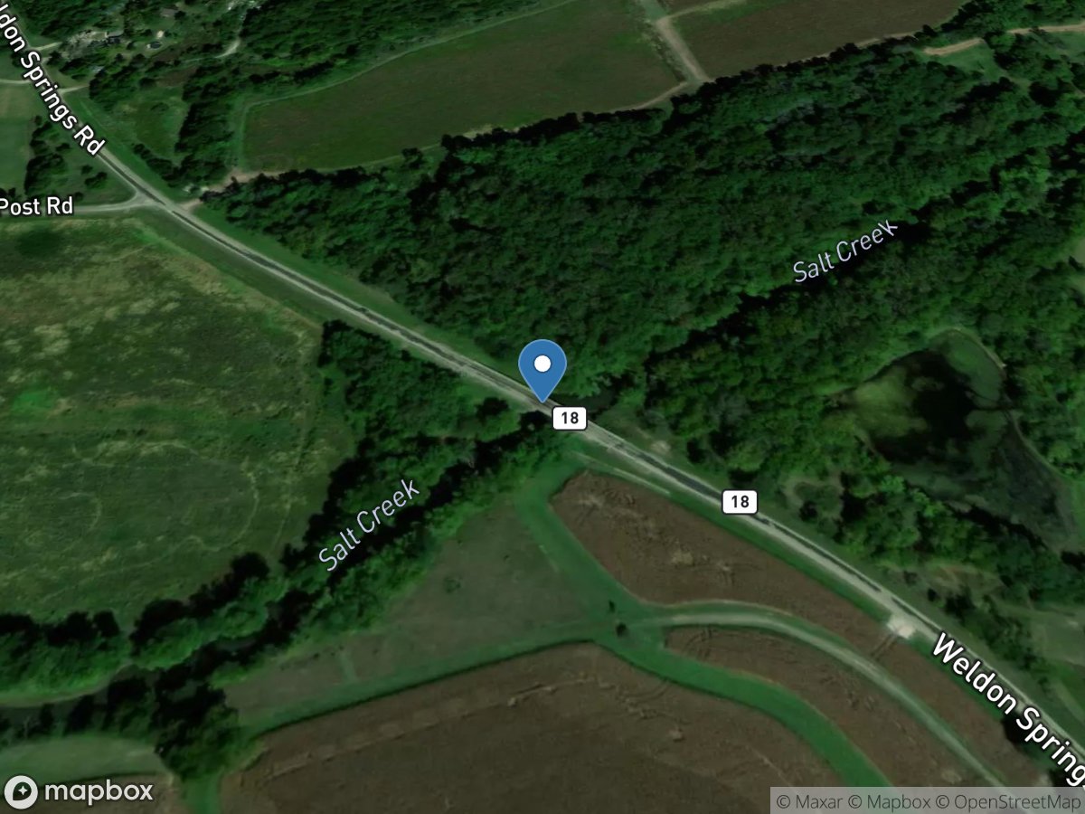 Salt Creek at Weldon Springs Road near Clinton, IL location