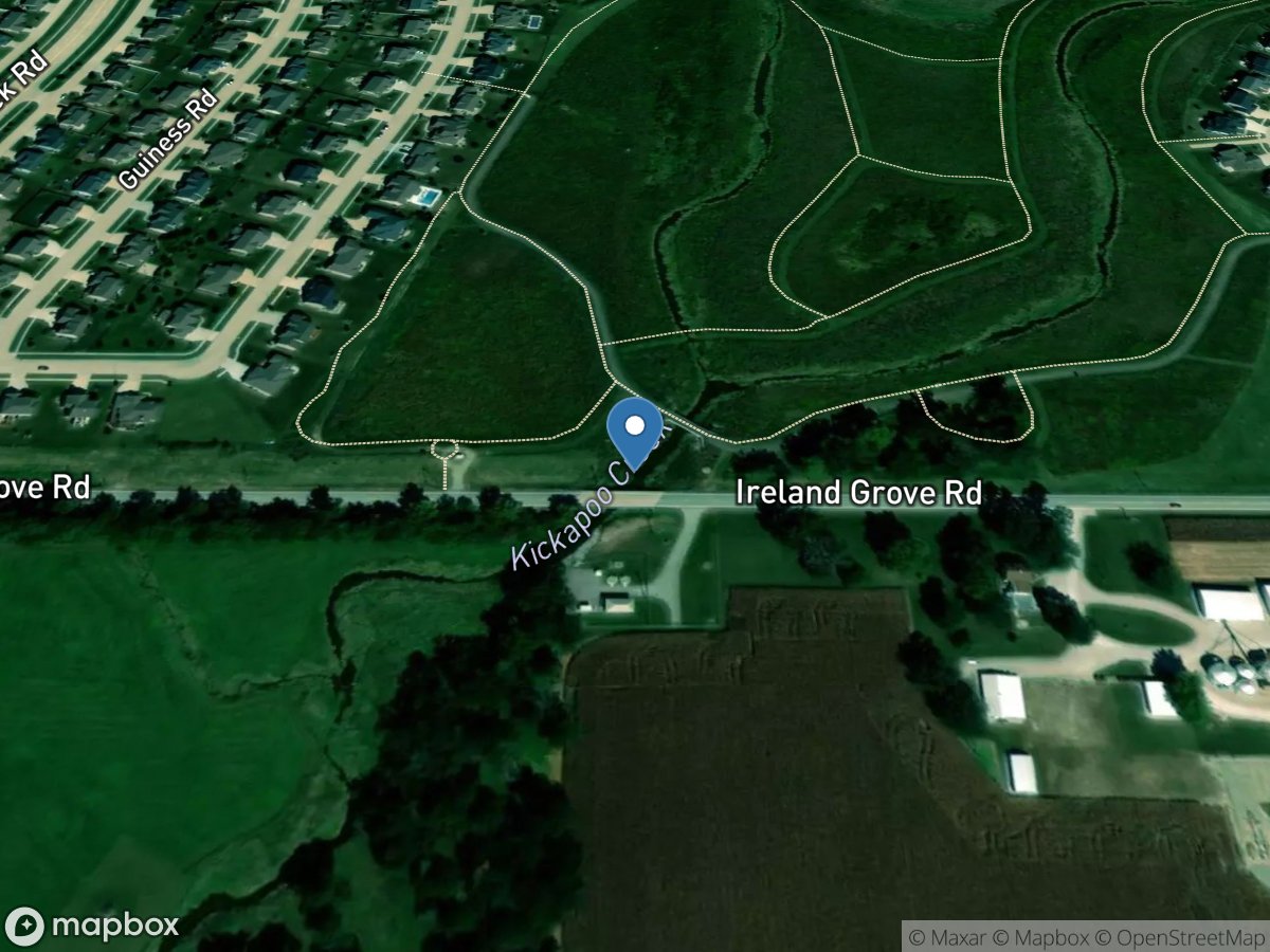 Kickapoo Creek near Bloomington, IL location