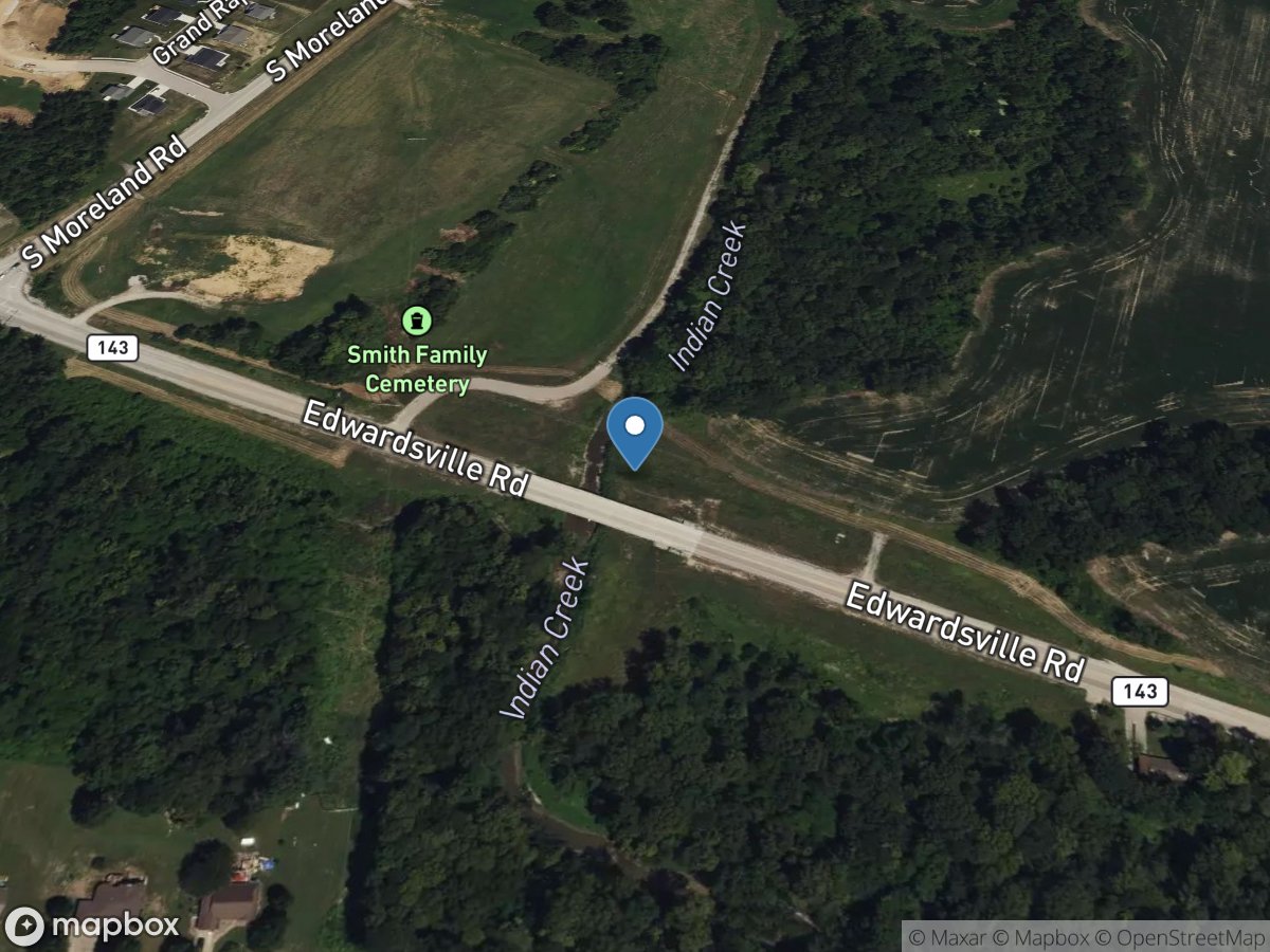 Indian Creek at Wanda, IL location