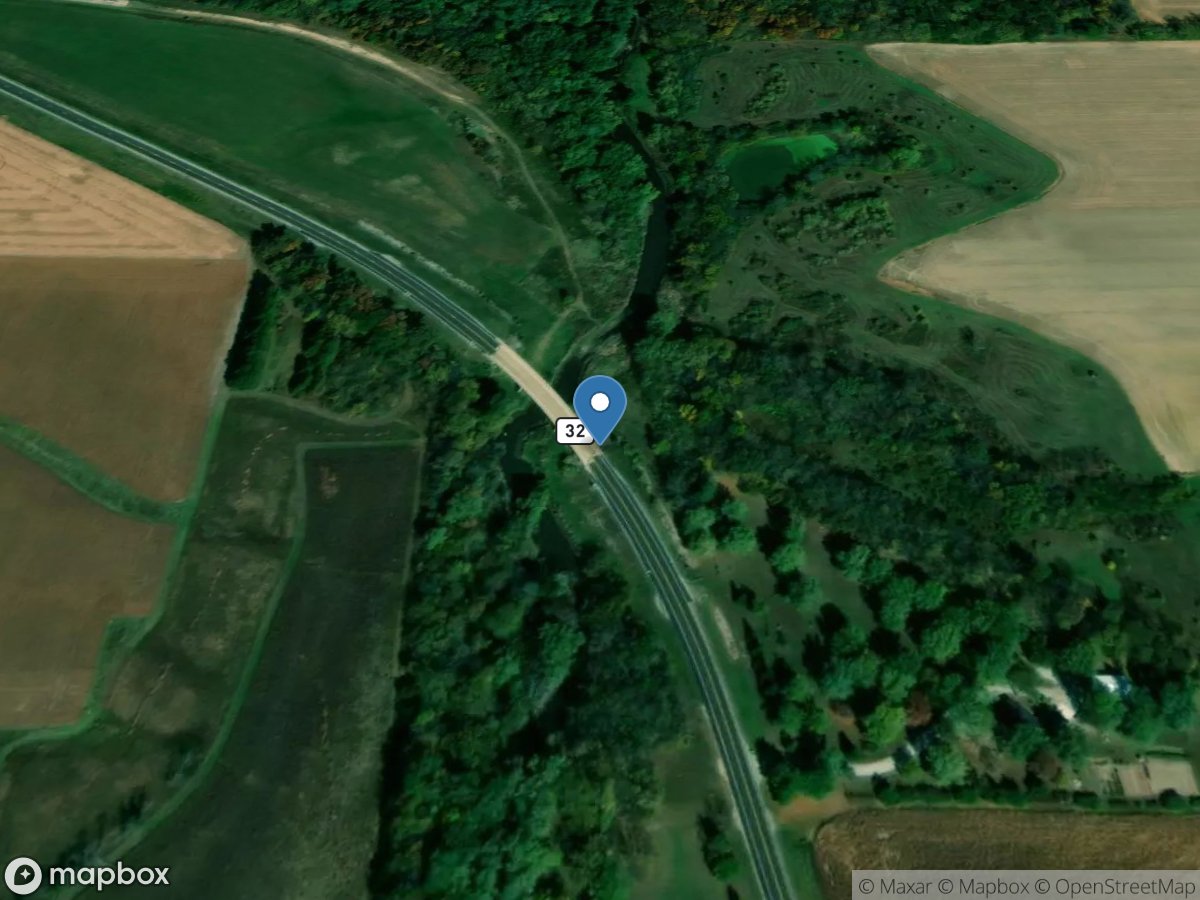 West Okaw River near Lovington, IL location