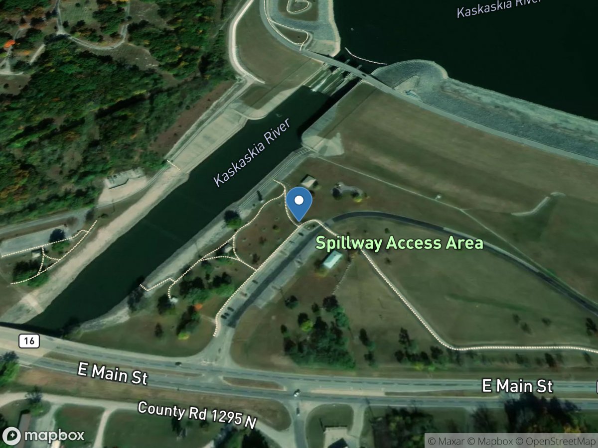 Kaskaskia River at Shelbyville, IL location