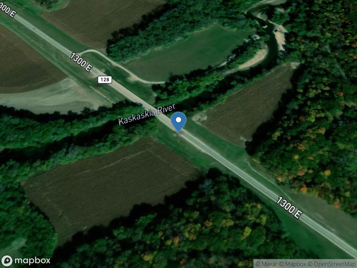 Kaskaskia River near Cowden, IL location