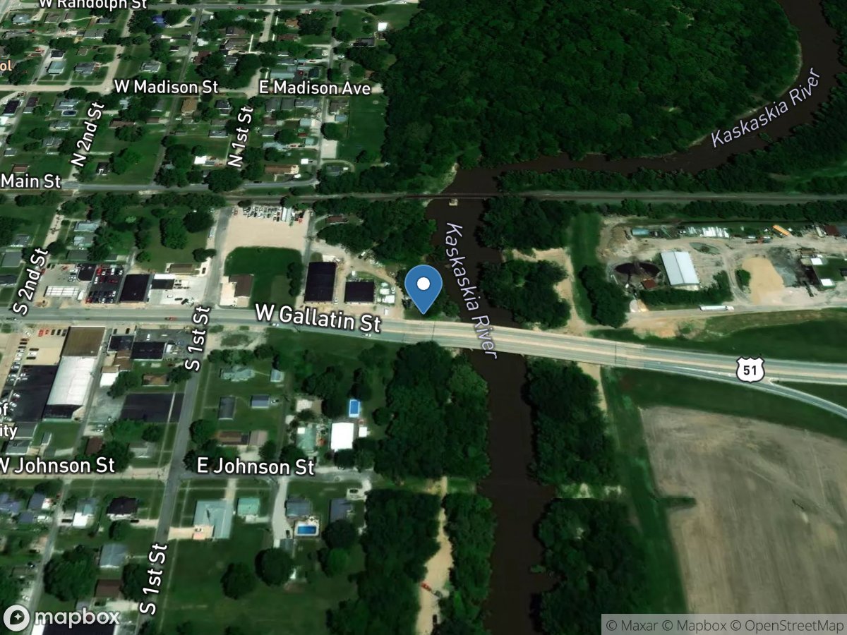 Kaskaskia River at Vandalia, IL location