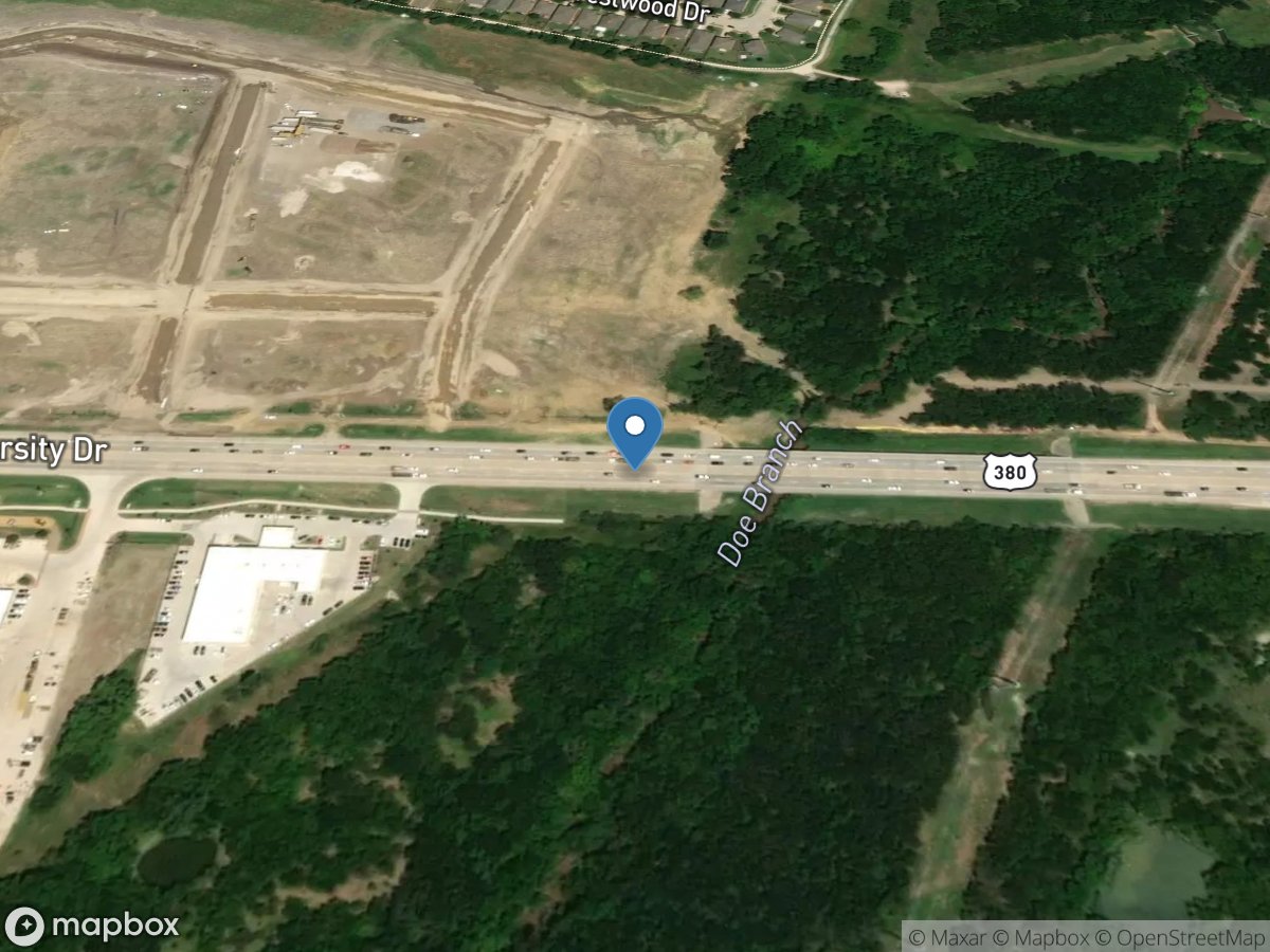 Doe Branch at US Highway 380 near Prosper, TX location