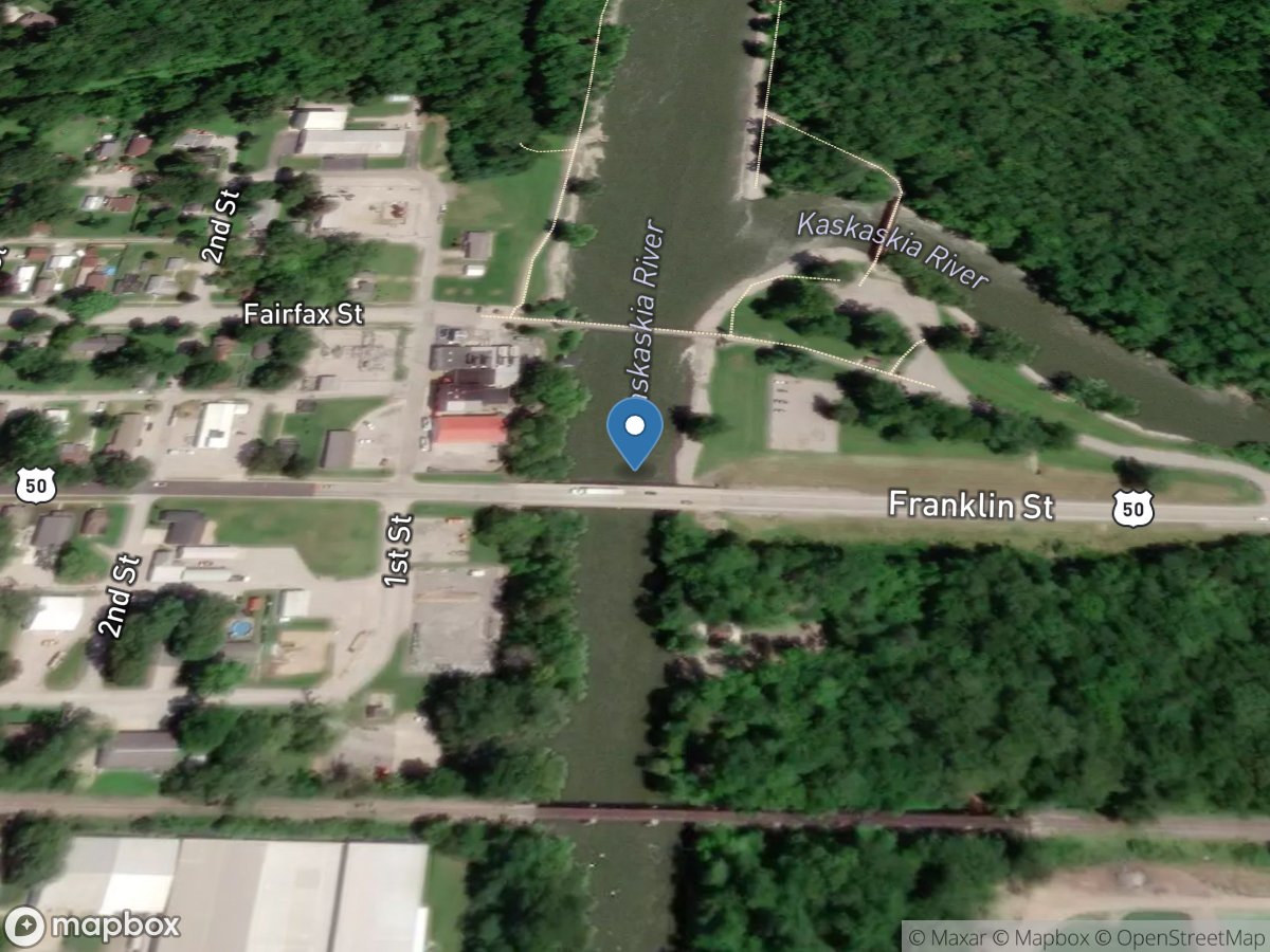 Kaskaskia River at Carlyle, IL location