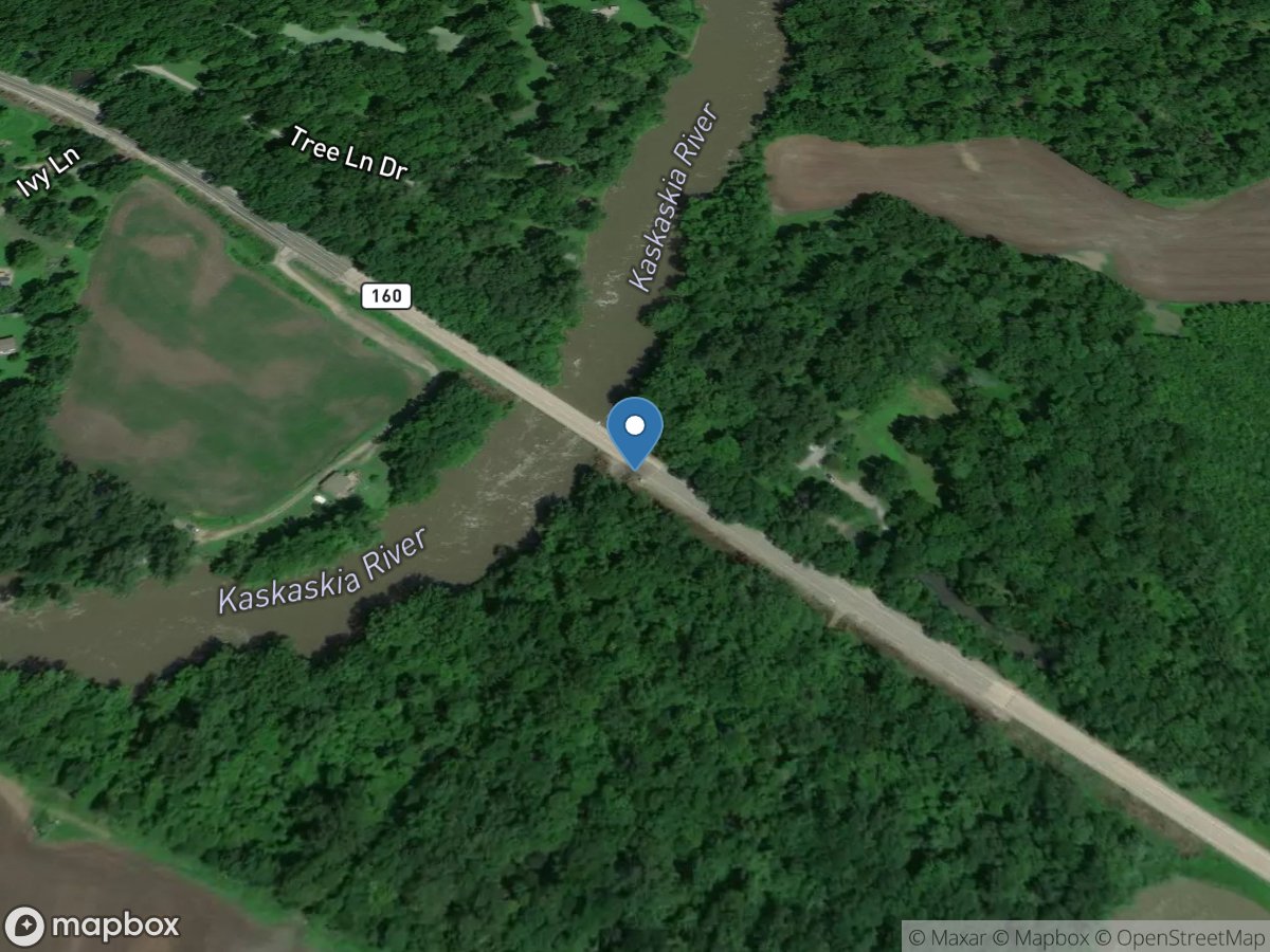 Kaskaskia River near Venedy Station, IL location