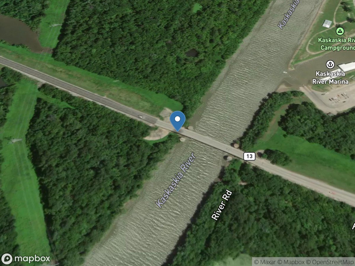 Kaskaskia River at New Athens, IL location