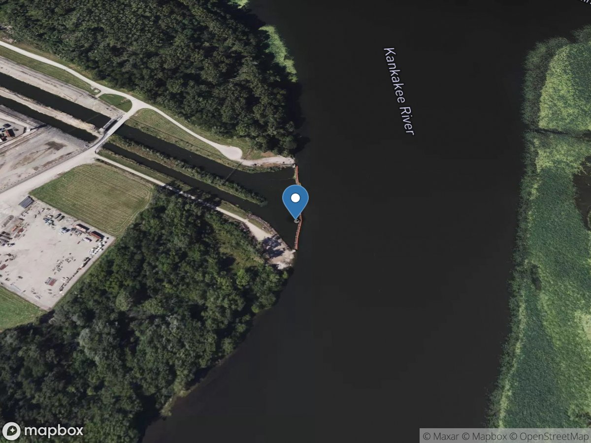 Kankakee River at Inflow of Power Plant near Lorenzo, IL location