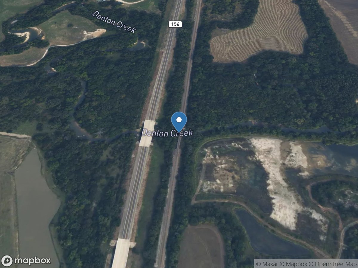 Denton Creek near Justin, TX location