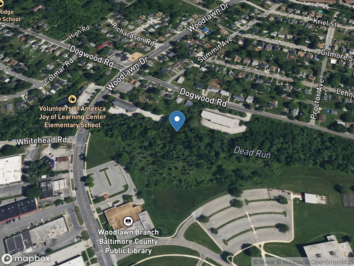 Dead Run Tributary at Woodlawn, MD location