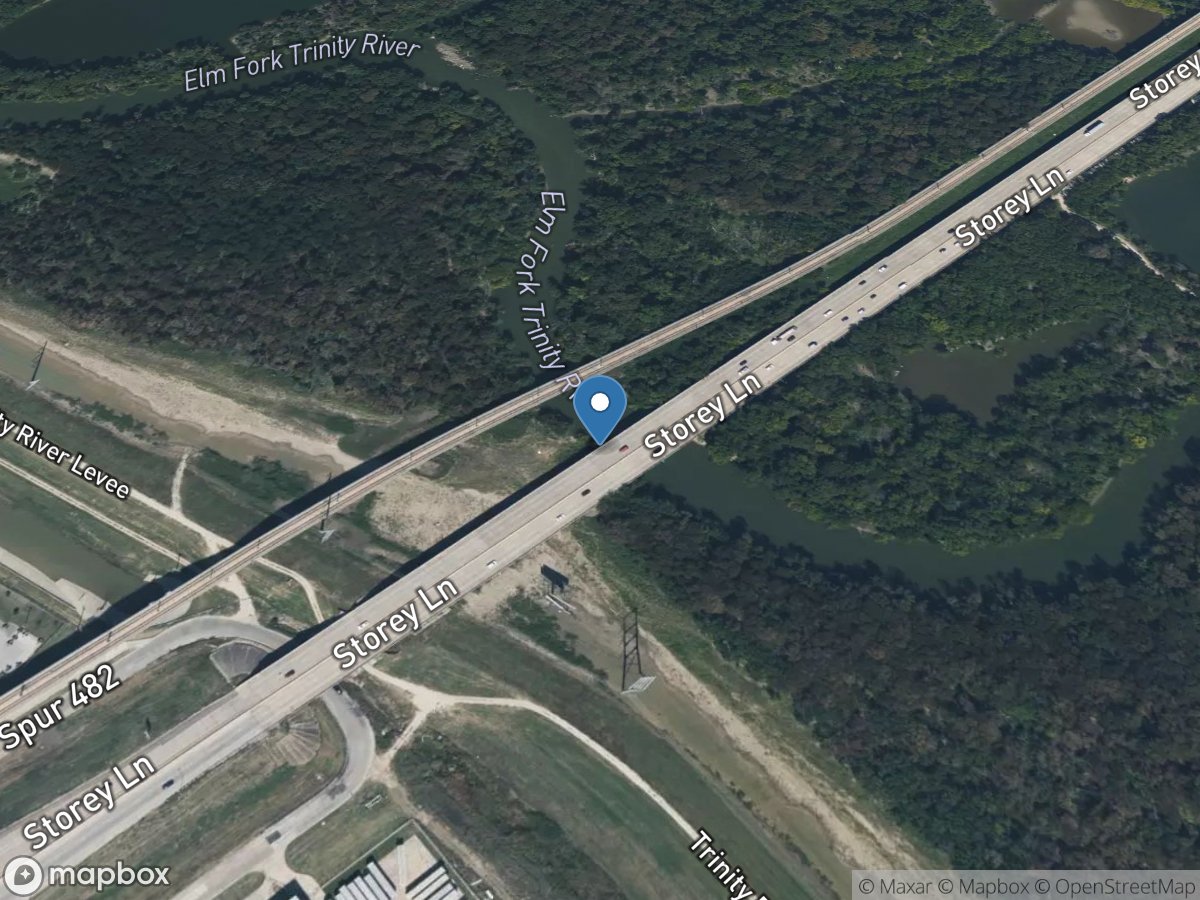 Elm Fork Trinity Rv at SH Spur 482 near Irving, TX location