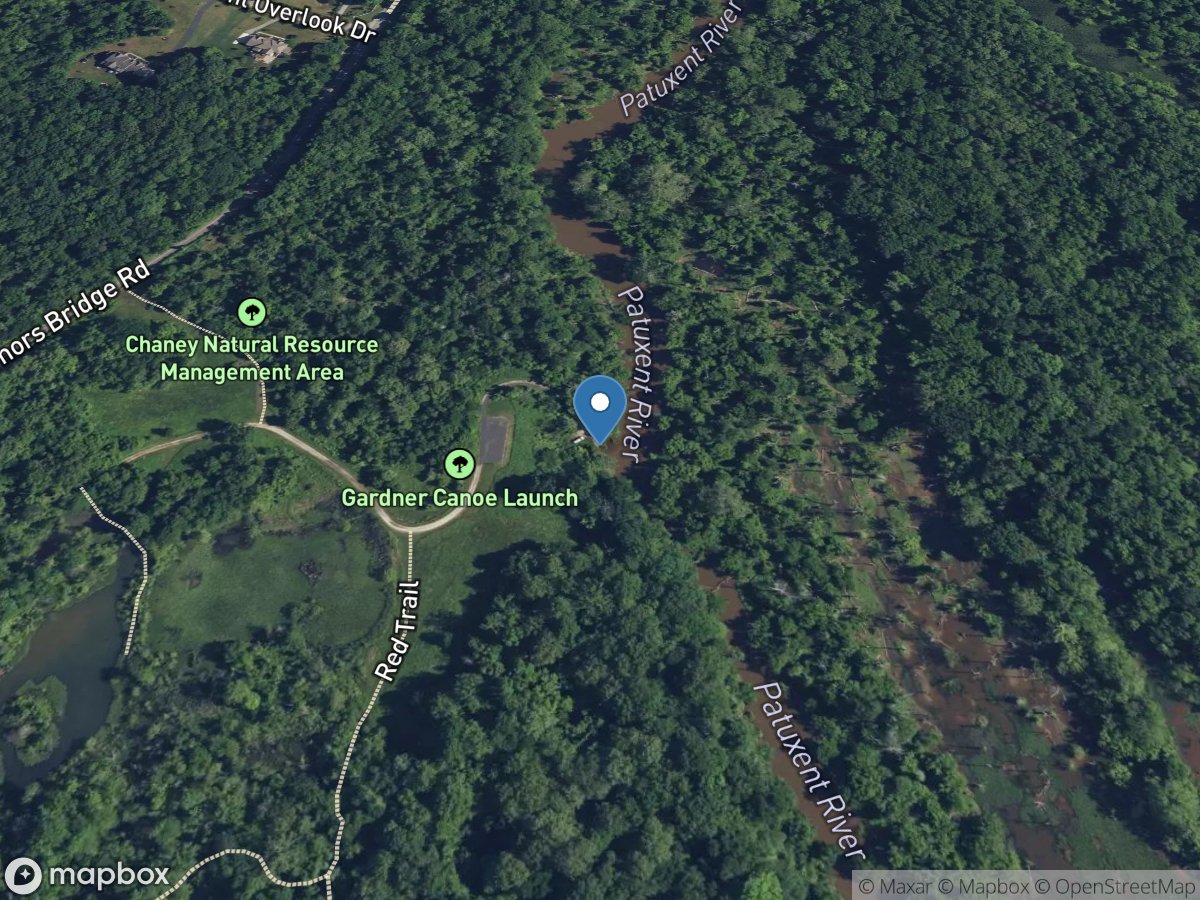 Patuxent River at Gov Bridge Natural Area near Bowie MD location