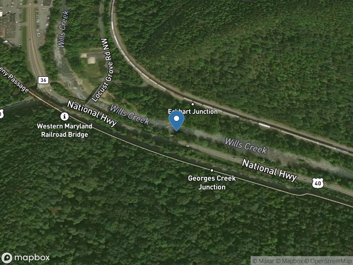 Wills Creek near Cumberland, MD location