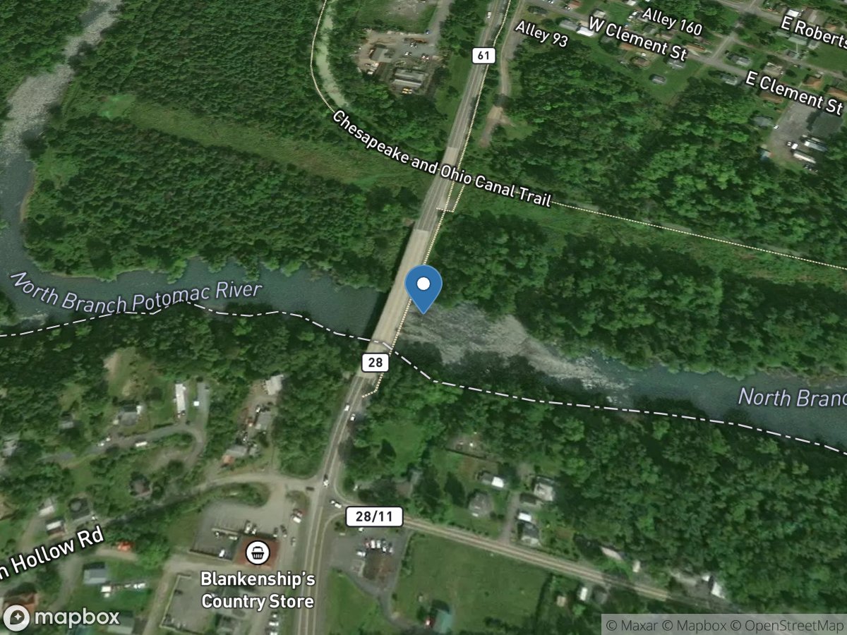 North Branch Potomac River near Cumberland, MD location