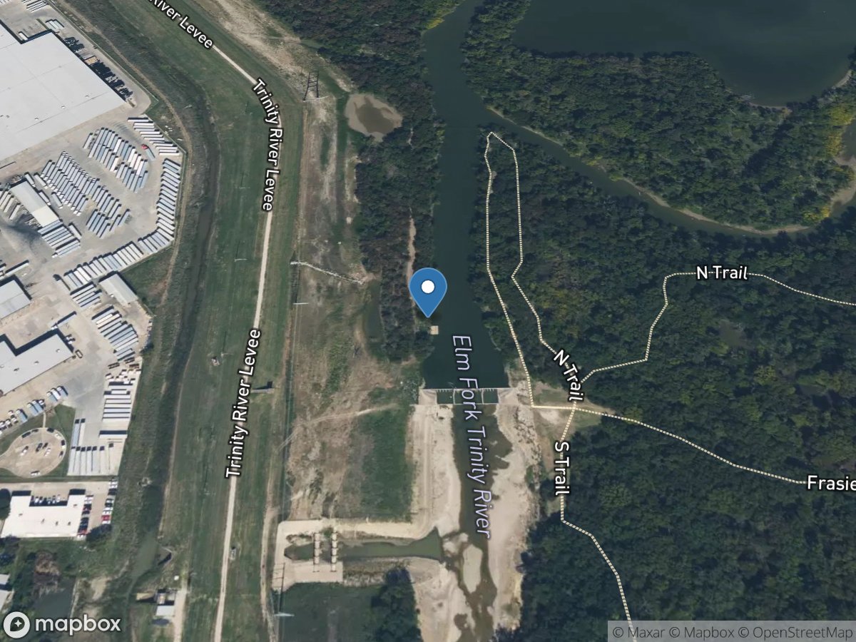 Elm Fork Trinity Rv at Frasier Dam, Dallas, TX location