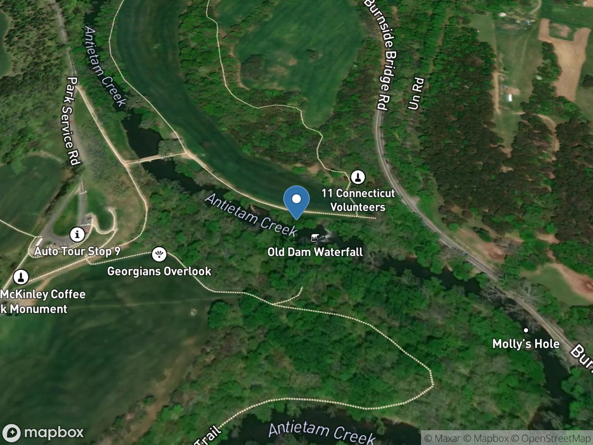 Antietam Creek near Sharpsburg, MD location