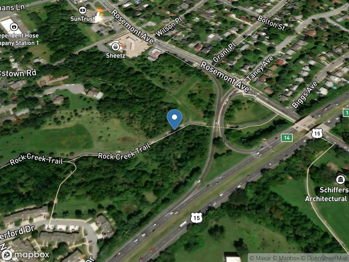 Carroll Creek above Rock Creek at Frederick, MD location