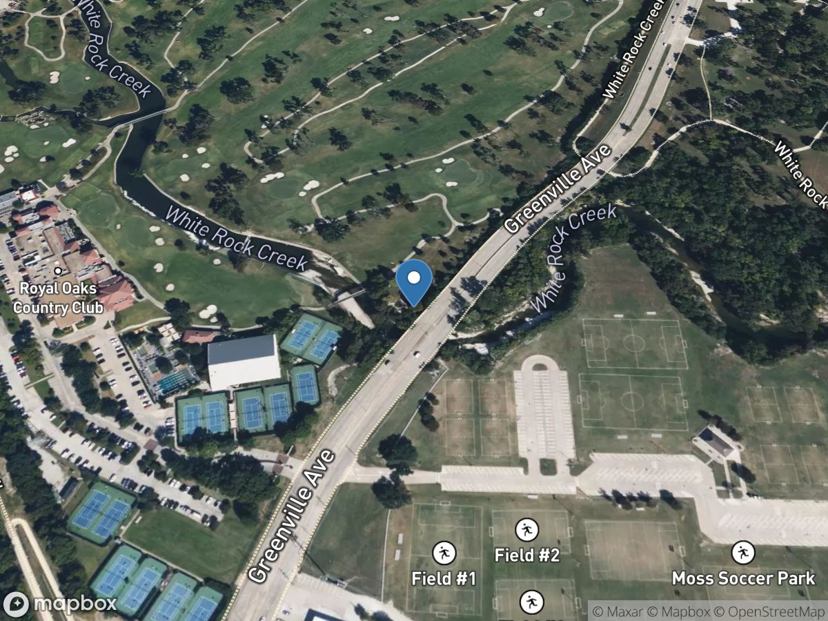 White Rk Creek at Greenville Ave, Dallas, TX location