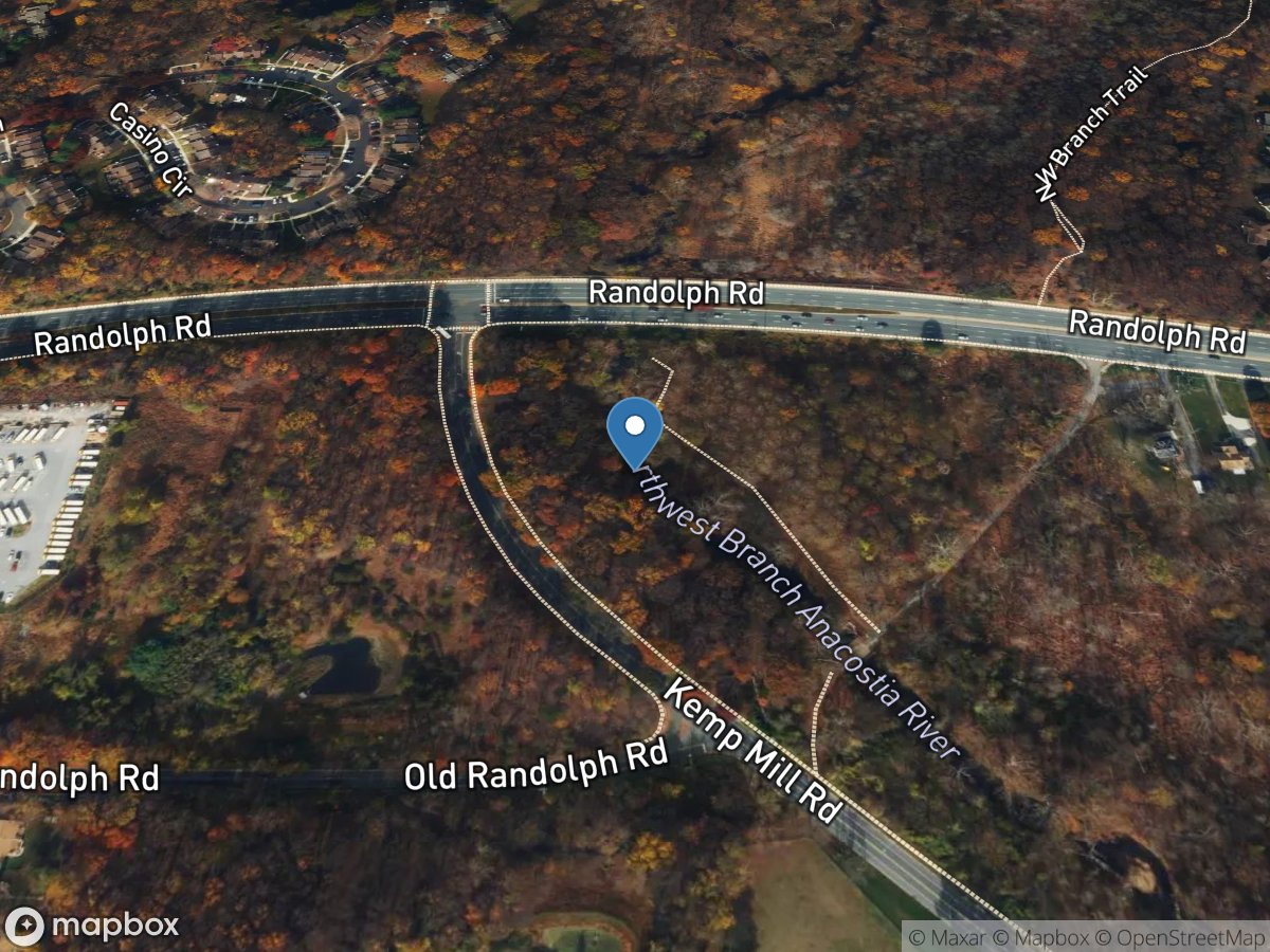 Northwest Branch Anacostia River near Colesville, MD location