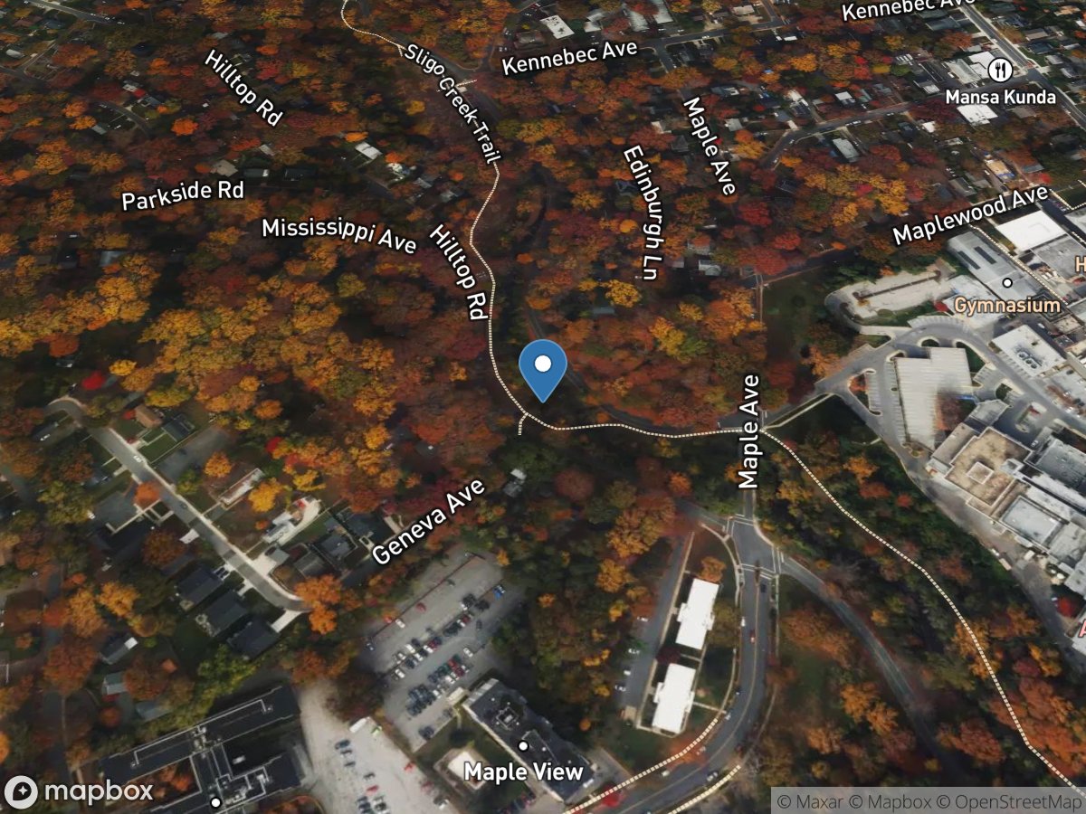 Sligo Creek near Takoma Park, MD location