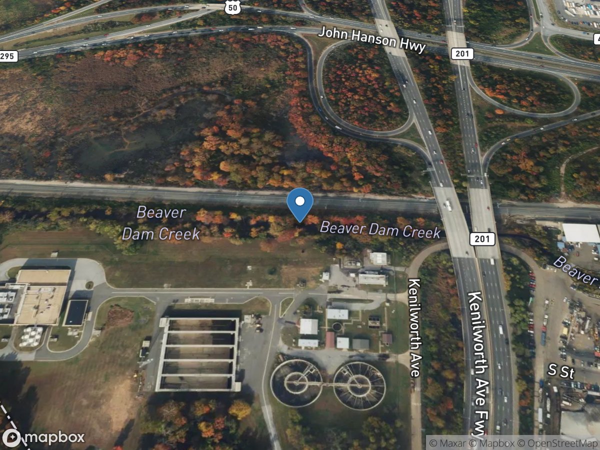 Beaverdam Creek near Cheverly, MD location