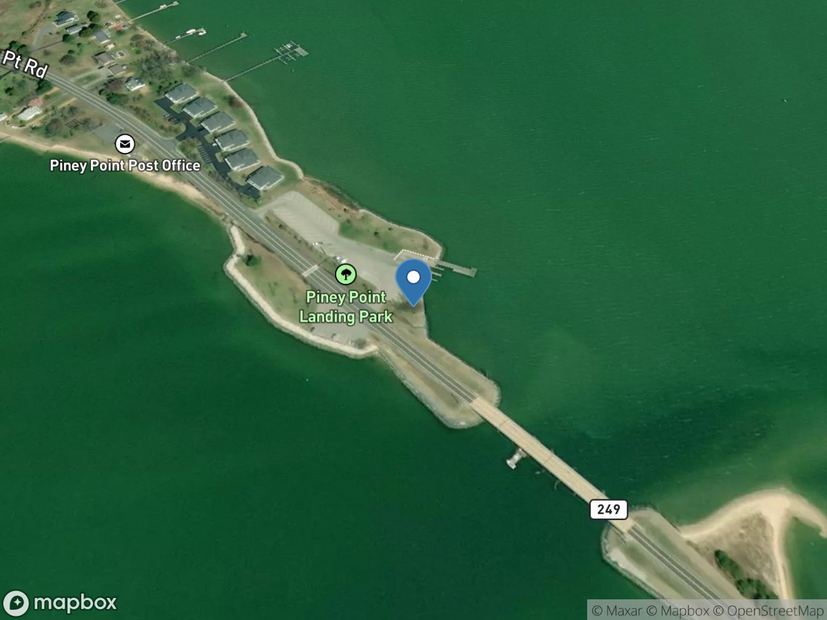 St George Creek at Piney Point, MD location