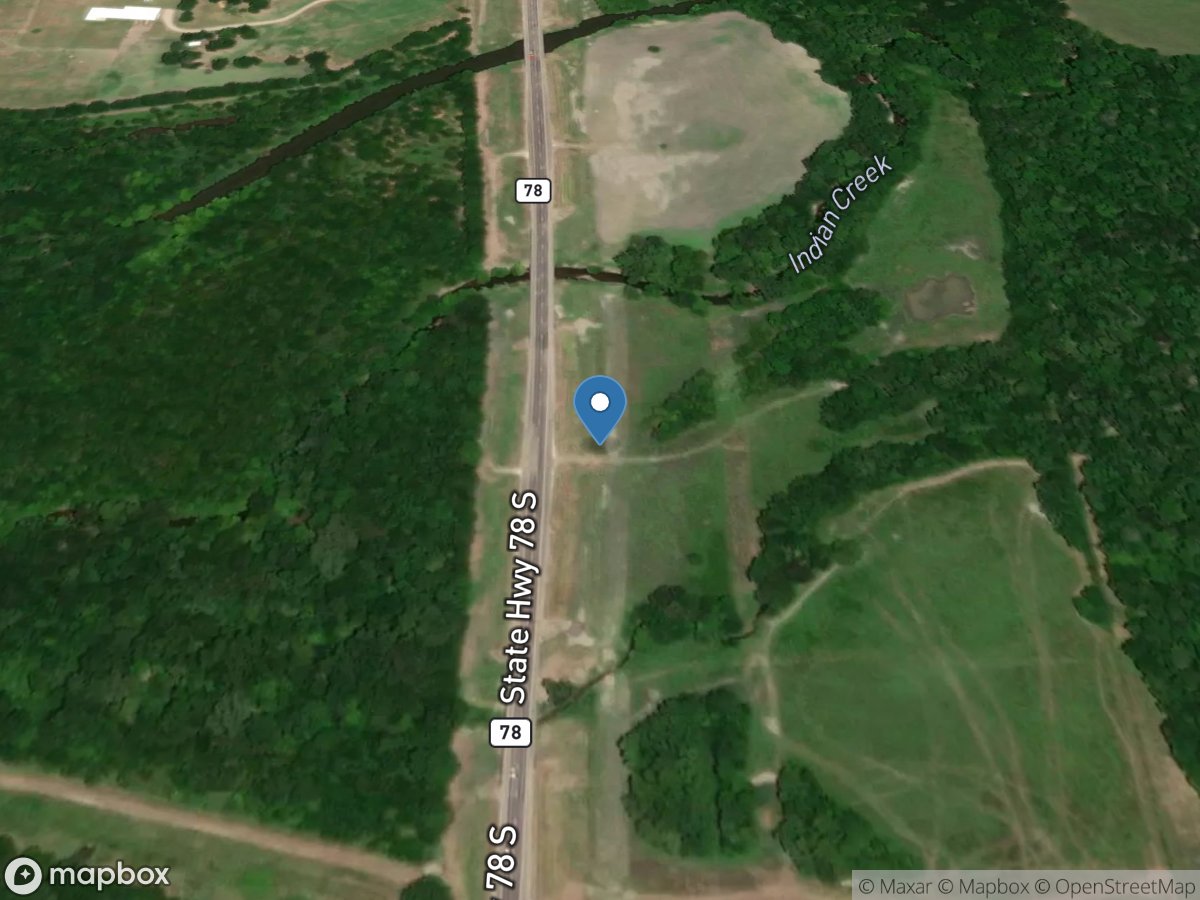 Indian Creek at SH 78 near Farmersville, TX location