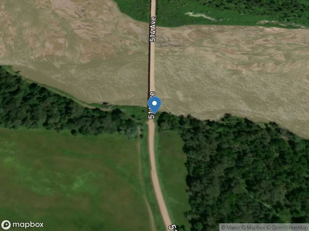 Niobrara River near Verdel, Nebr. location